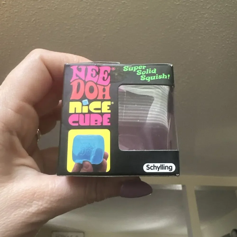 NEW NeeDoh Nice Cube - Super Solid Squish! (Purple) - Stress Fidget Toy HTF